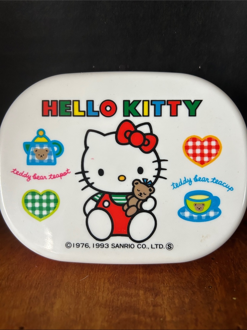 HELLO KITTY Sanrio Vintage 1993 Plastic Container with Compartments